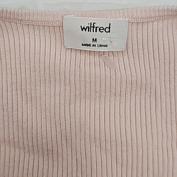 Aritzia Wilfred Elouan Front Tie Kniy Top Size M Blush - Picture 6 of 8